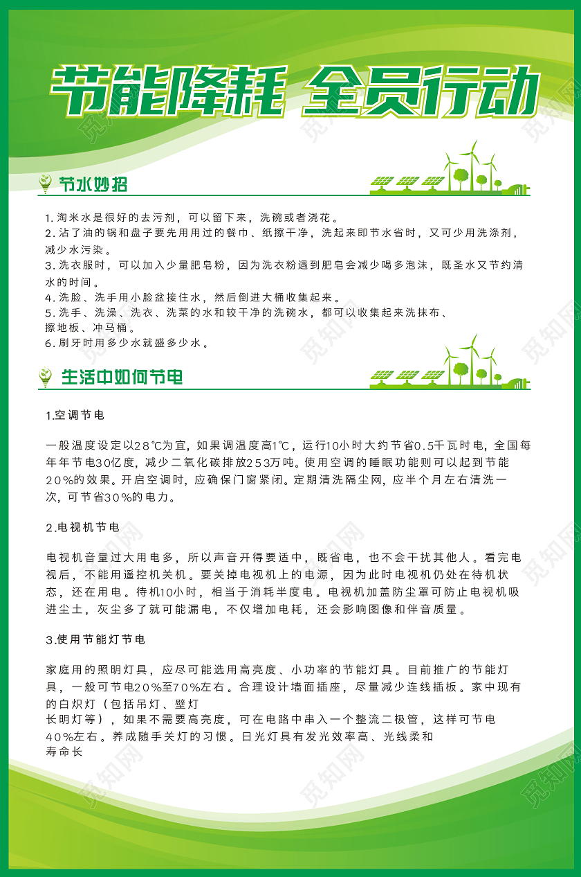 绿色简约，从我做起 全员行动，节能降耗